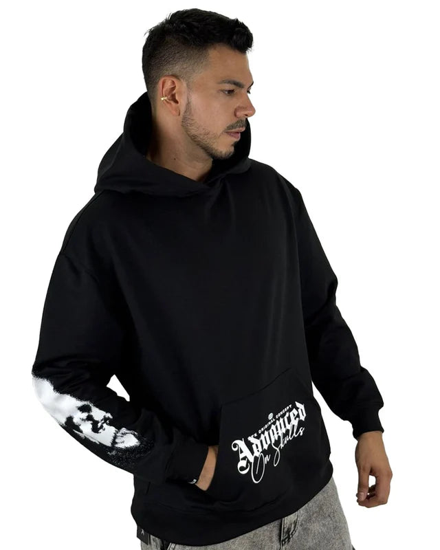 Buzo Negro capucha Advanced