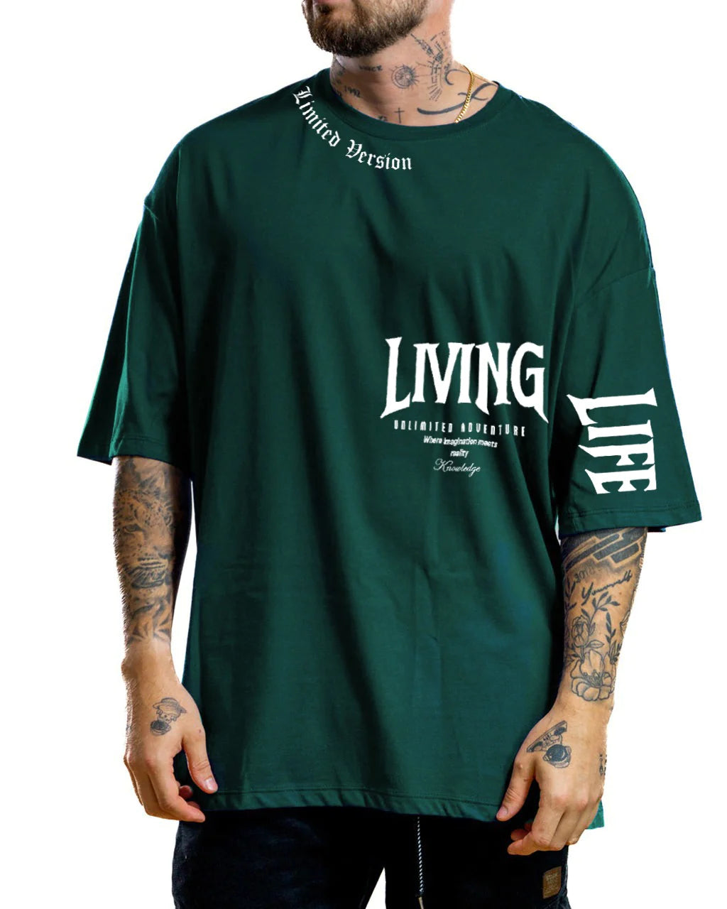 Oversize Living Life Verde ALTO GRAMAJE