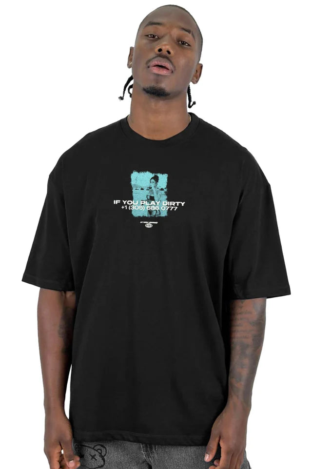 Oversize Negra Call Me If You Play Alto Gramaje