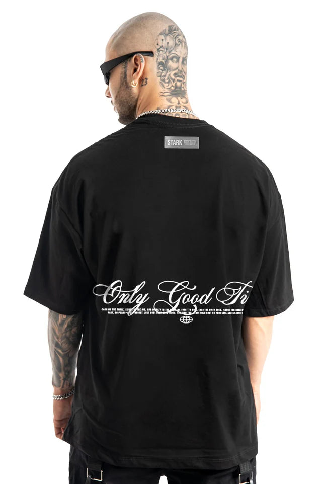 Oversize Negra Golden Nights Alto Gramaje