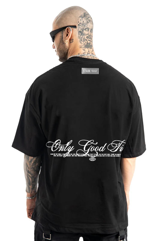 Oversize Negra Golden Nights Alto Gramaje