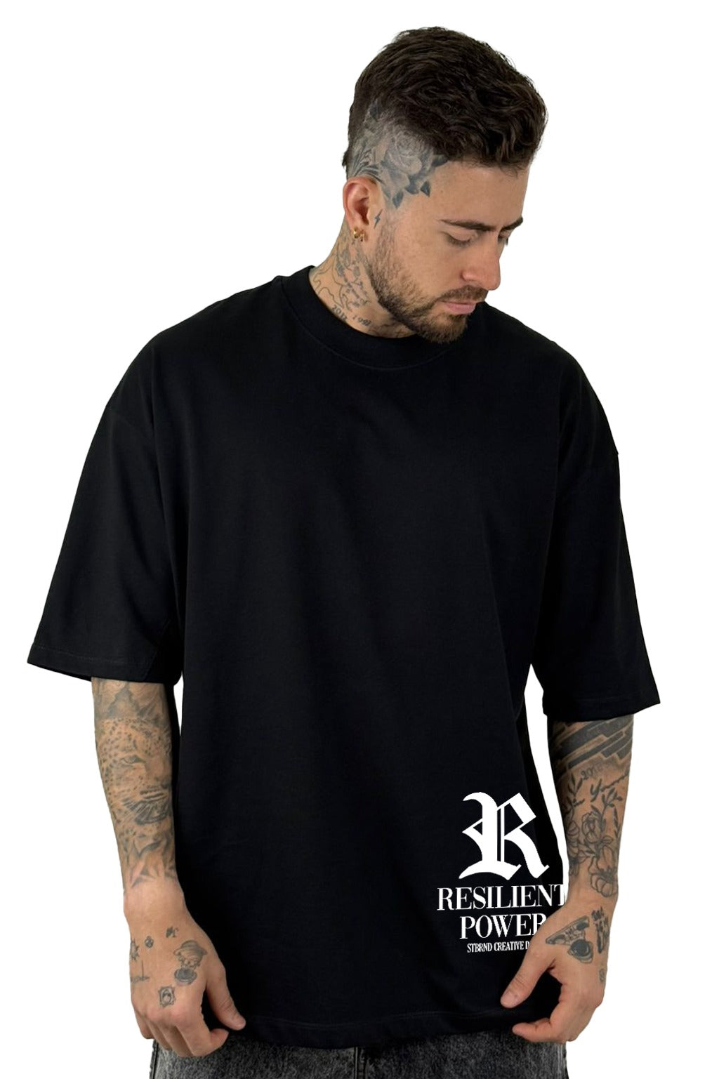 Oversize Negra Resilent Power Alto Gramaje