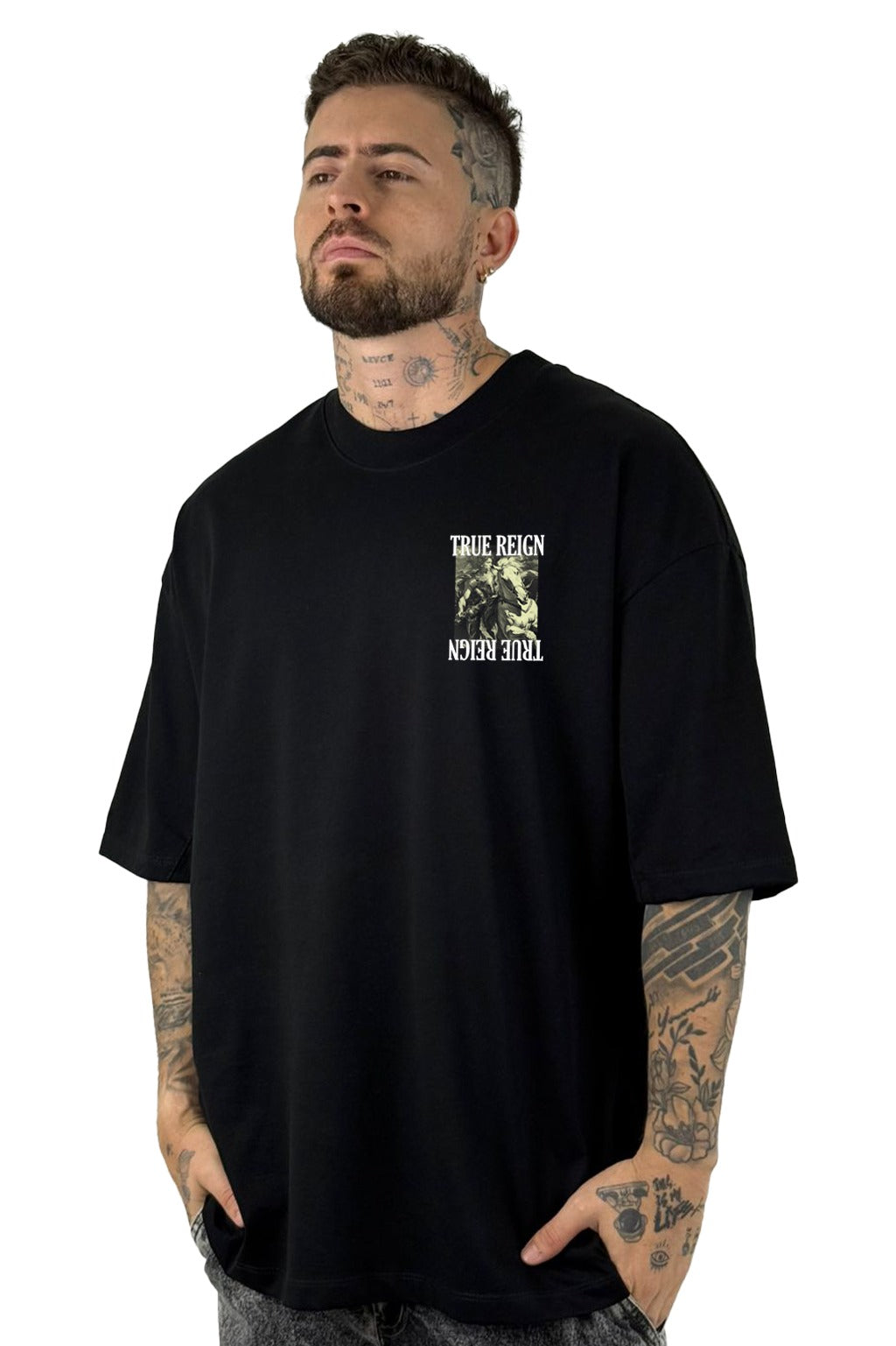 Oversize Negra True Reign Alto Gramaje