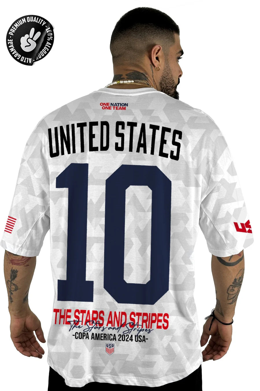Oversize USA EEUU Blanca ALTO GRAMAJE Sport