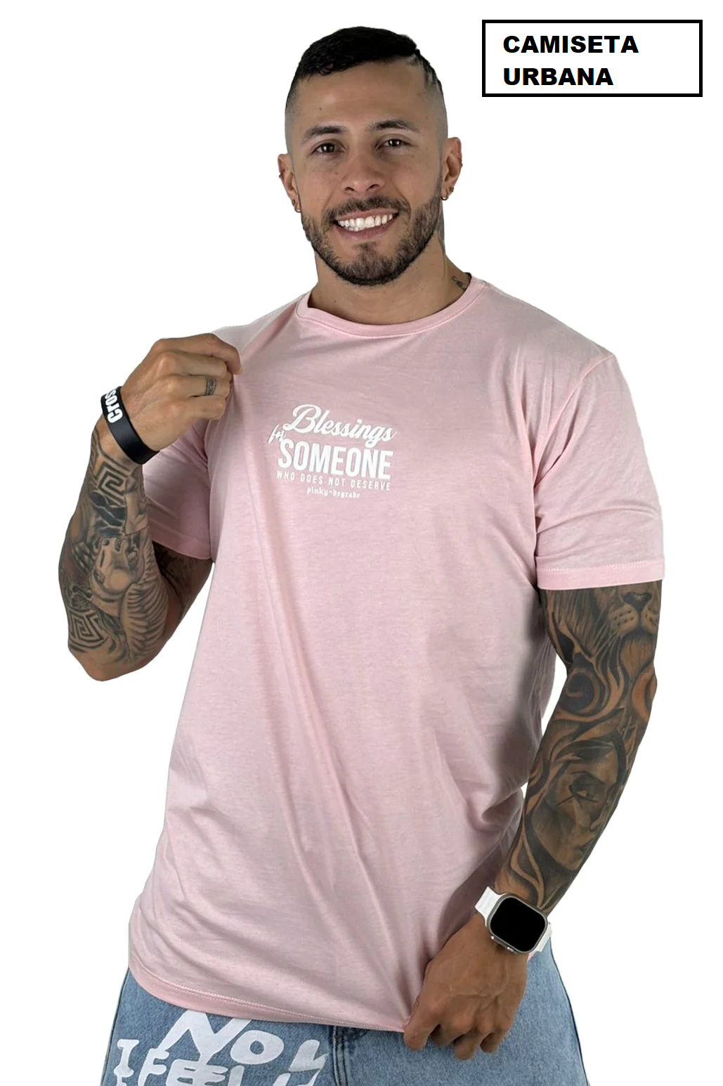 Camiseta Blessing Someone Rosada
