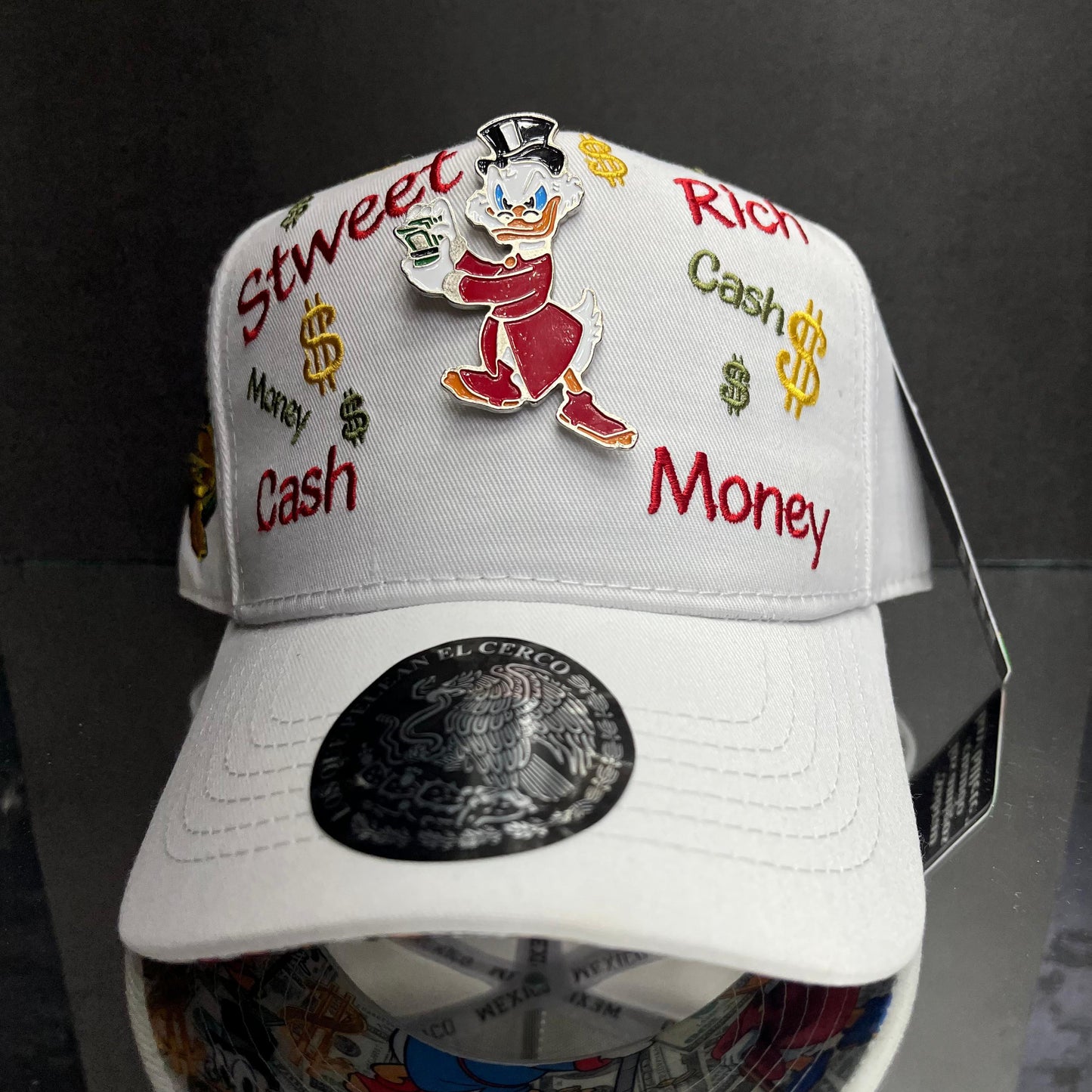 Gorra Especial Belica Money Tio Rico Blanca