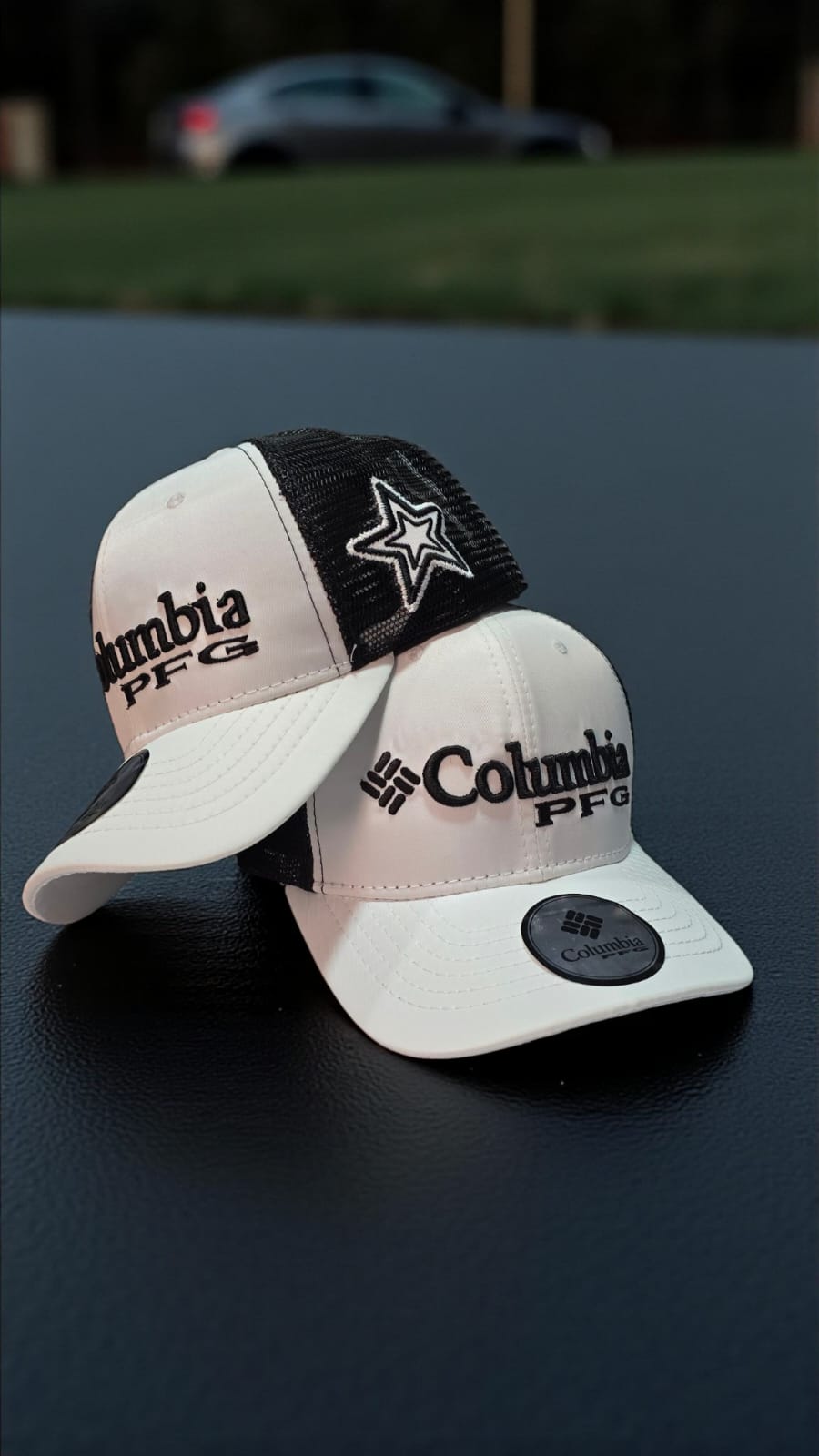 Gorra Premium Columbia Dou Negro/Malla