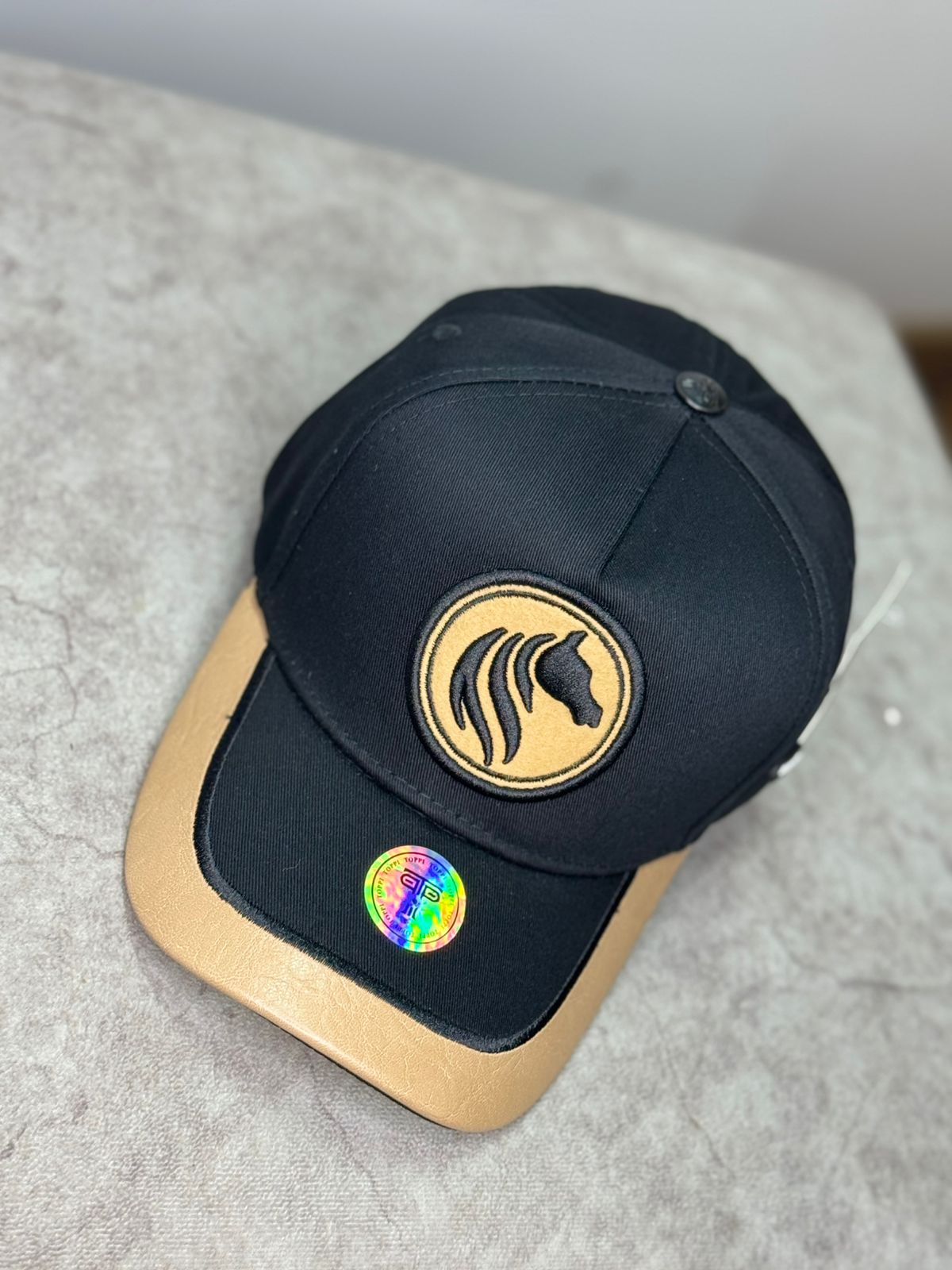 Gorra Especial Toppi Caballo Mix Negra/Beige