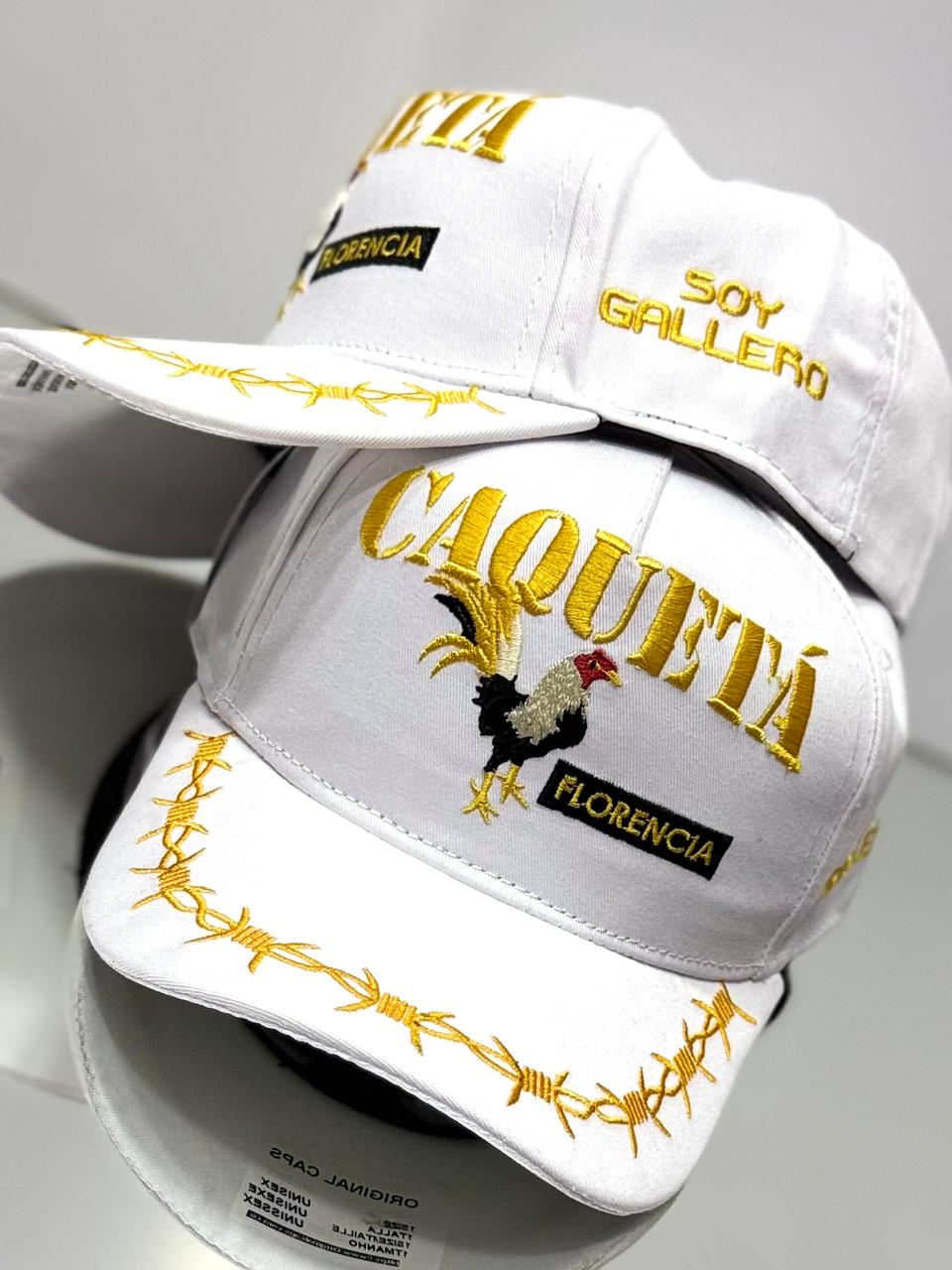 Gorra Especial 2 Gallero Caqueta Blanca