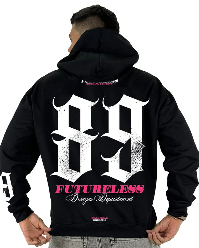 Buzo Negro Futureless 89 Capucha