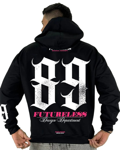 Buzo Negro Futureless 89 Capucha