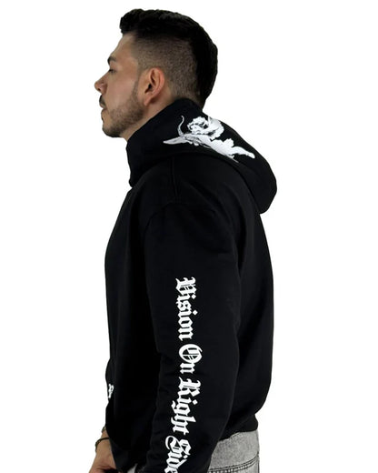 Buzo Negro capucha Vision On Right Side