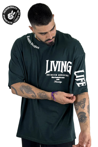 Oversize Living Life Verde ALTO GRAMAJE
