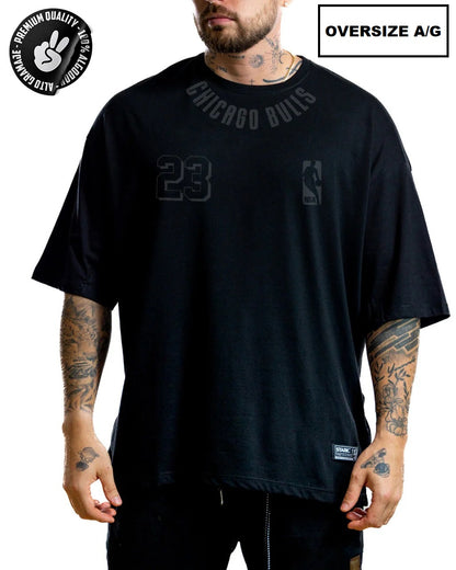 Oversize Chicago Bulls 23 Negra ALTO GRAMAJE