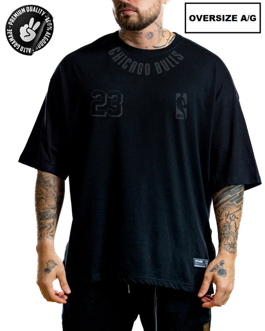Oversize Chicago Bulls 23 Negra ALTO GRAMAJE