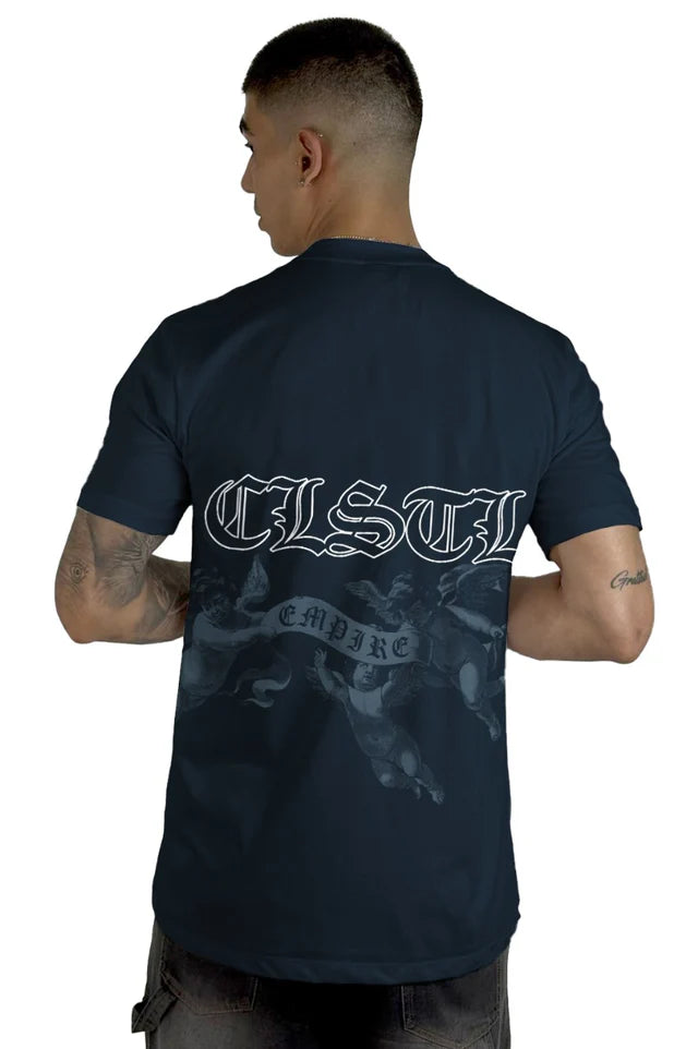 Camiseta Azul Oscuro Celestials Alto Gramaje