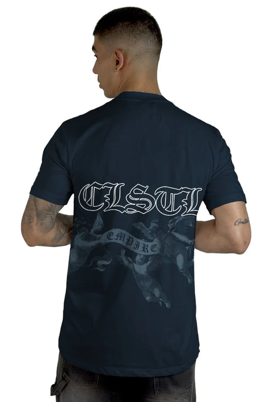 Camiseta Azul Oscuro Celestials Alto Gramaje