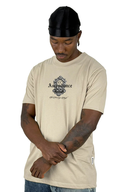 Camiseta Beige Ascendance alto gramaje
