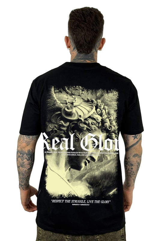 Camiseta Negra Real Glory Alto Gramaje
