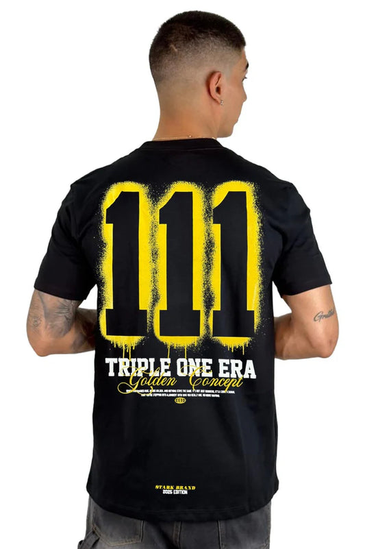 Camiseta Negra Triple One Era Alto Gramaje