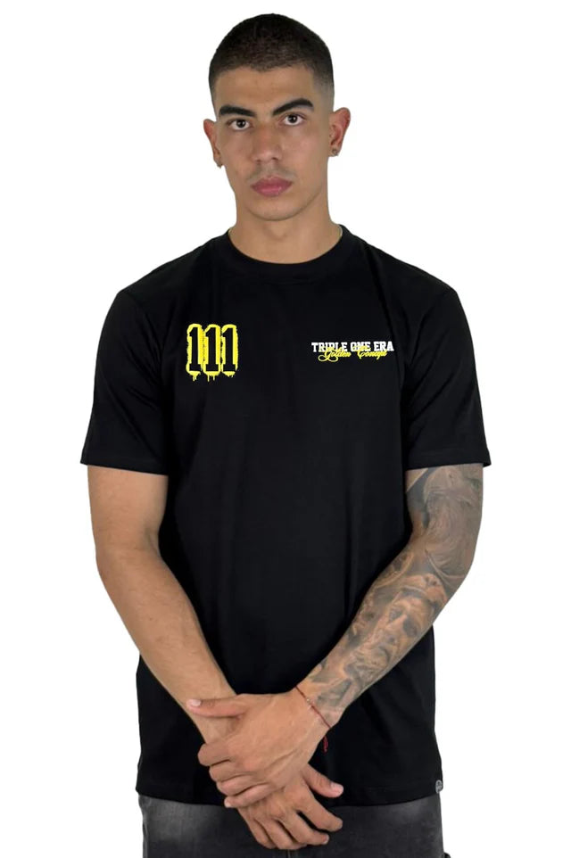 Camiseta Negra Triple One Era Alto Gramaje