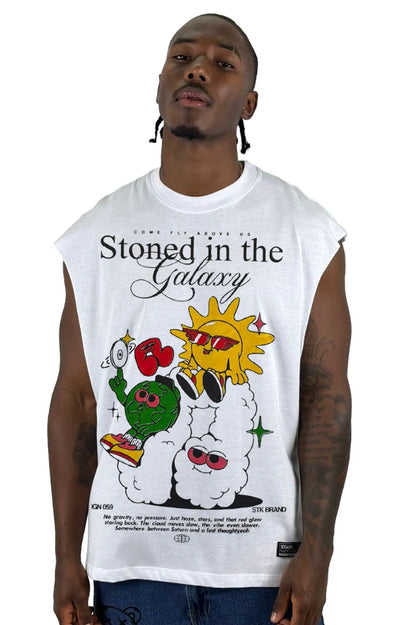 Camisilla Blanca Stone In The Galaxy Alto Gramaje