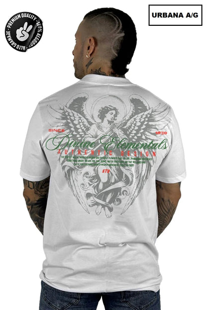 Camiseta Divine Elementals Blanca ALTO GRAMAJE