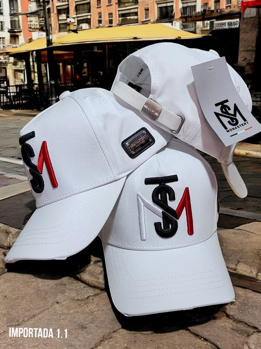 Gorra Especial Monastery Blanca/Negra Roja