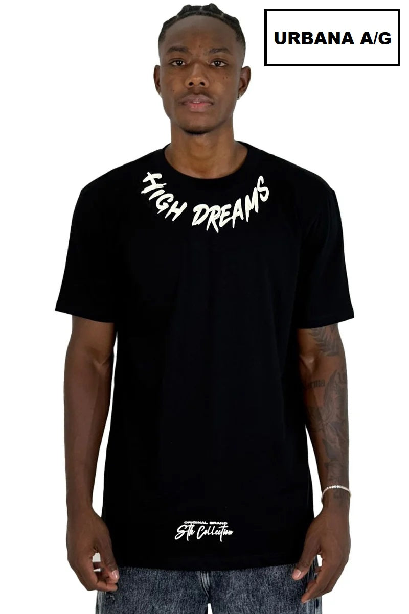 Camiseta High Dream Negra ALTO GRAMAJE