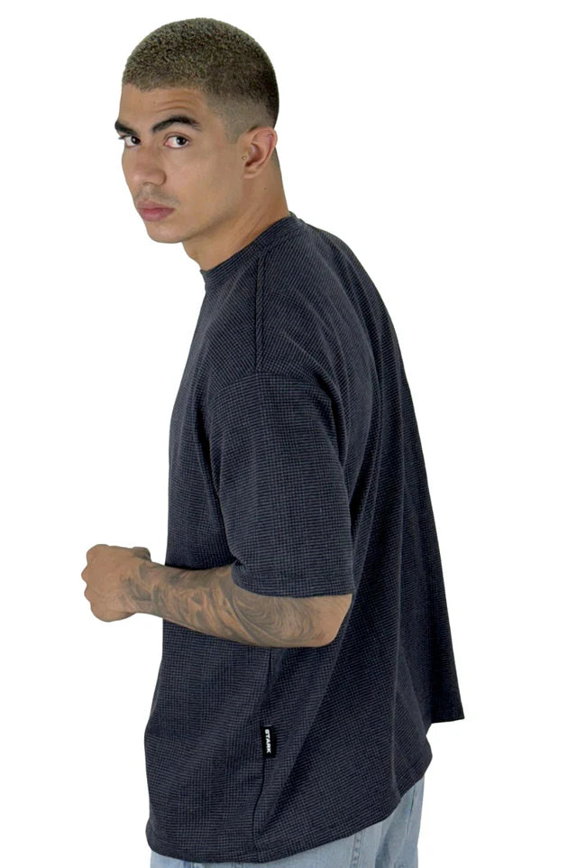 Oversize Gris Oscuro Basica Texturizada