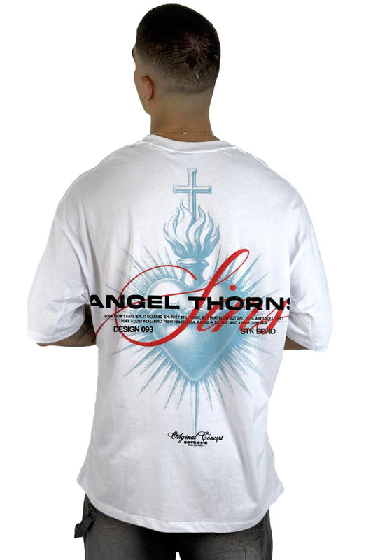 Oversize Blanca Angel Thorns Alto Gramaje