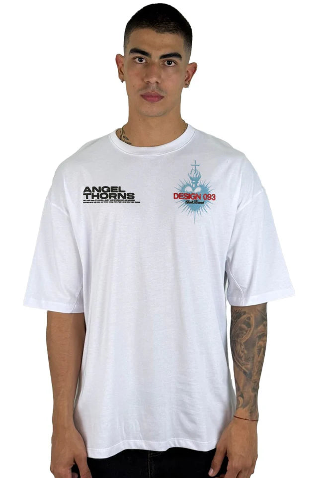 Oversize Blanca Angel Thorns Alto Gramaje