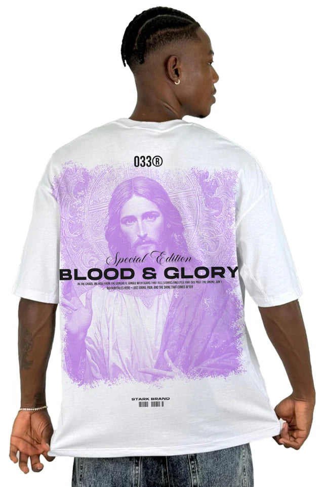 Oversize Blanca Blood Y Glory Alto Gramaje