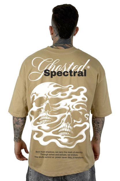 Oversize Crema Oscuro Ghosted Spectral Alto Gramaje