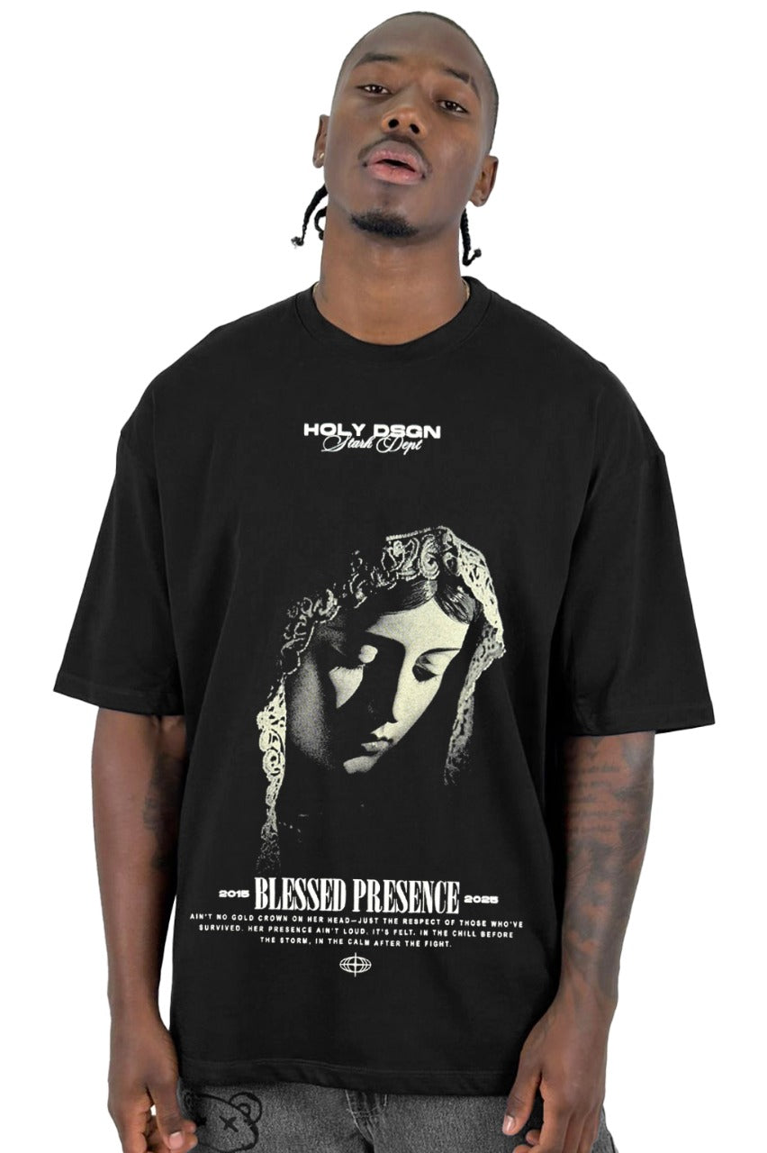 Oversize Negra Blessed Presence Alto Gramaje
