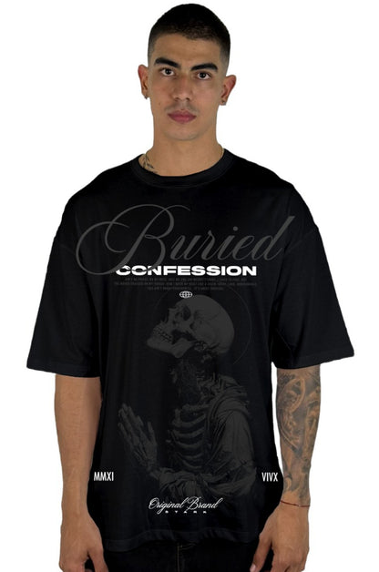 Oversize Negra Buried Confession Alto Gramaje