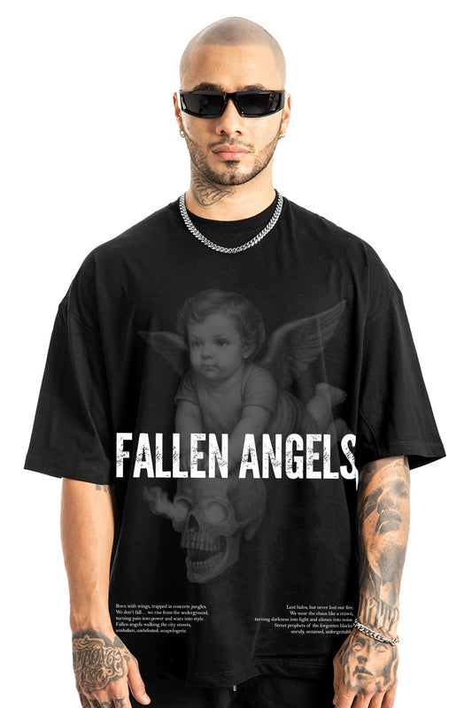 Oversize Negra Fallen Angels Alto Gramaje