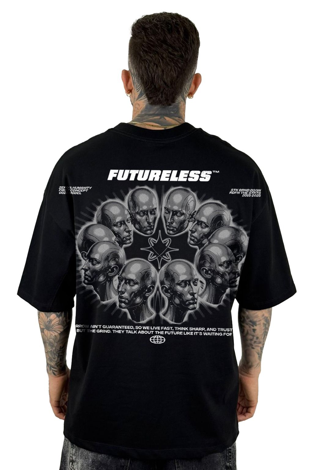 Oversize Negra Futureless Alto Gramaje