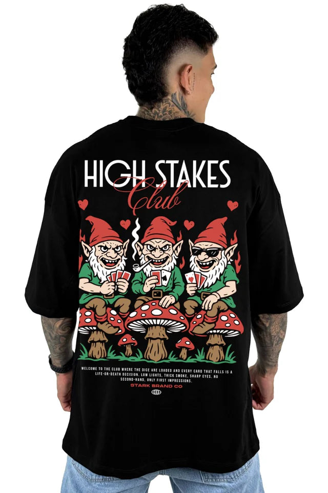 Oversize Negra High Stakes Alto Gramaje