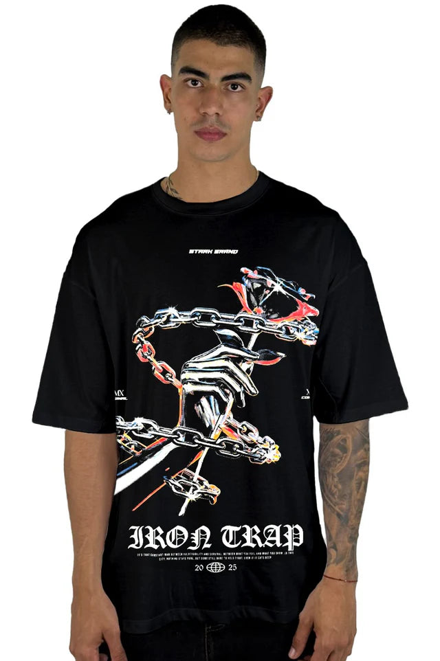 Oversize Negra Iron Trap Alto Gramaje