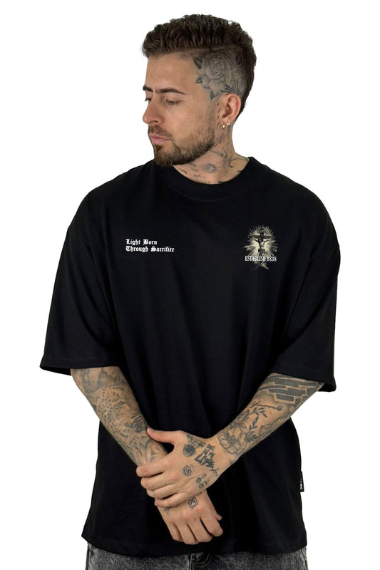 Oversize Negra Light Born Through Sacrifice Alto Gramaje