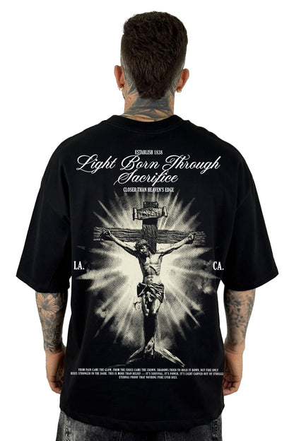 Oversize Negra Light Born Through Sacrifice Alto Gramaje