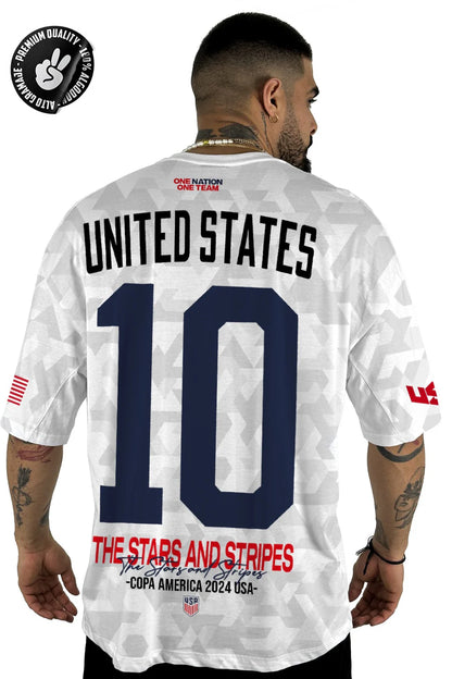 Oversize USA EEUU Blanca ALTO GRAMAJE Sport