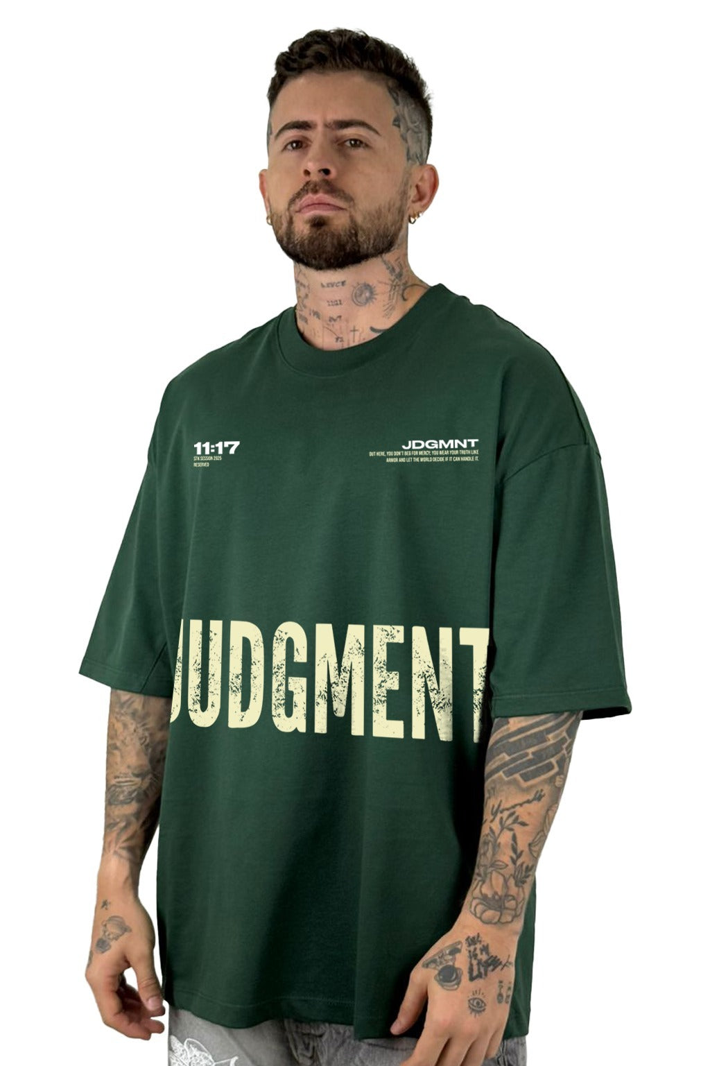Oversize Verde Judgment Alto Gramaje