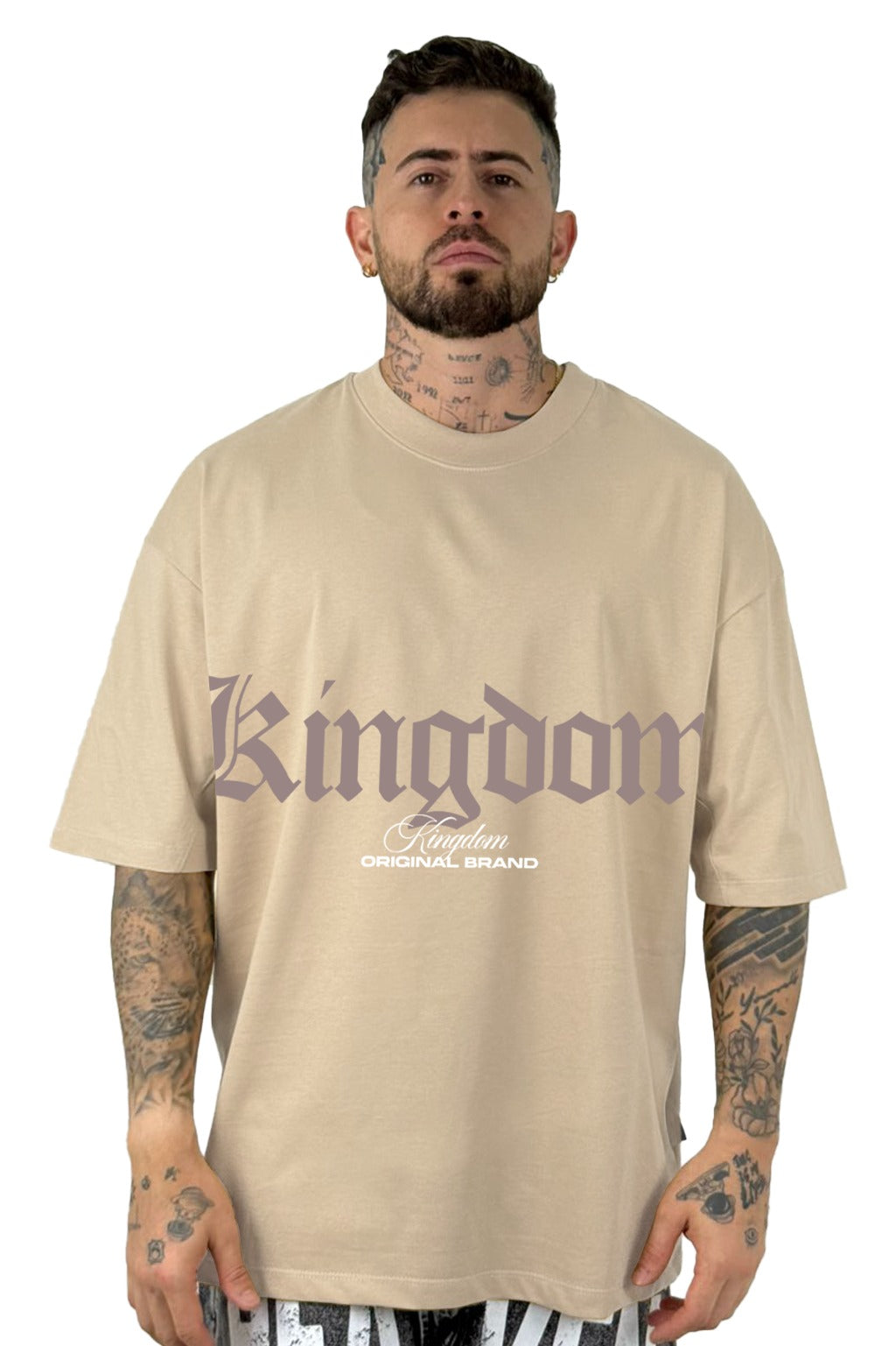 Oversize beige kingdom alto gramaje