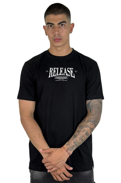Camiseta Release Negra ALTO GRAMAJE