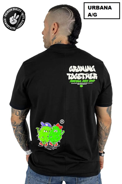 Camiseta Together Negra ALTO GRAMAJE