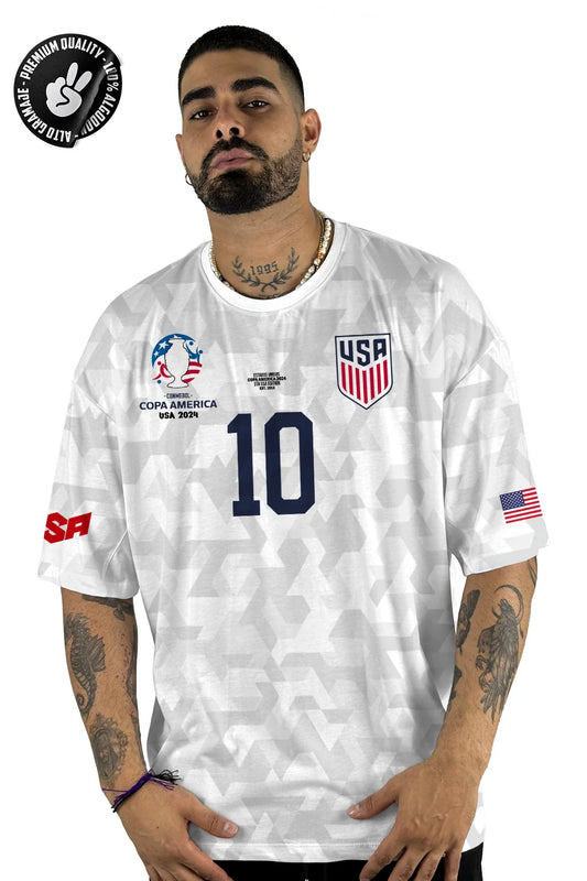 Oversize USA EEUU Blanca ALTO GRAMAJE Sport