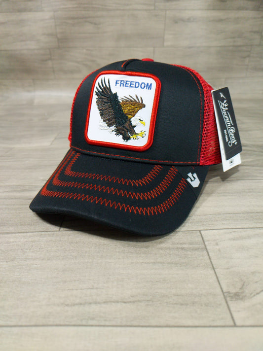 Gorra 1.1 Goorin Freedom Negra/Roja (Malla)