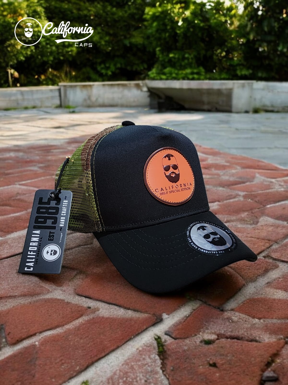 Gorra  1.1 California Malla/Camuflada Negra